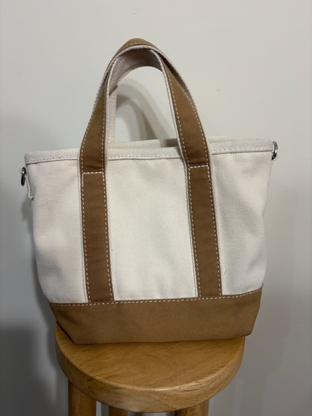 Lands End Small 3 Pocket Open Top Canvas Tote Bag - Small - Picture 2 of 4
